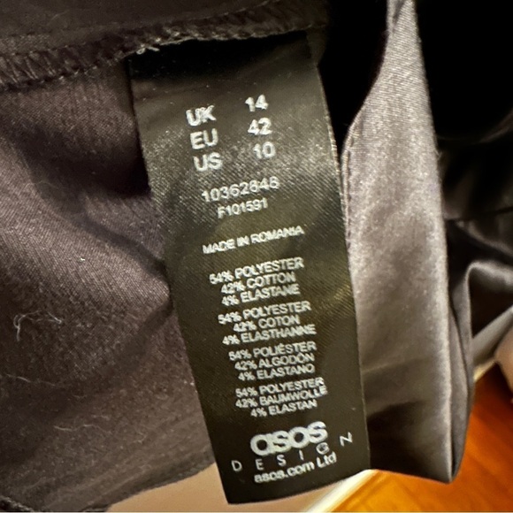 ASOS black satin top with bust cup detail | size 10 - Picture 10 of 10